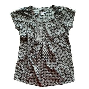 Liz Lange Maternity for Target Black, Gray & White Short Sleeve Top Small